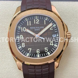 ZF Factory Patek Philippe Aquanaut 5167R brown dial rose gold brown rubber strap