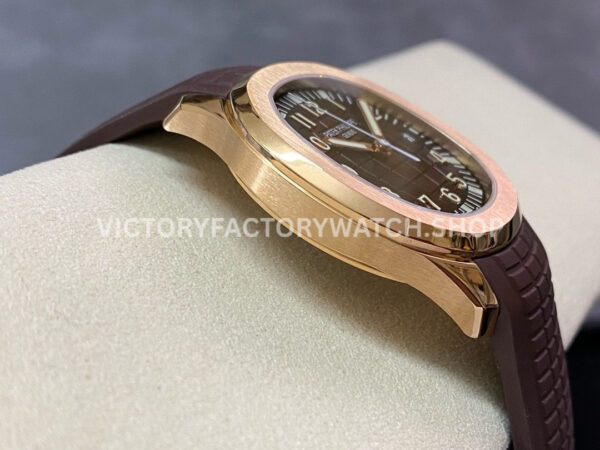 ZF Factory Patek Philippe Aquanaut 5167R-001 40mm Rose Gold Brown Rubber Strap Arabic Numerals Brown Dial