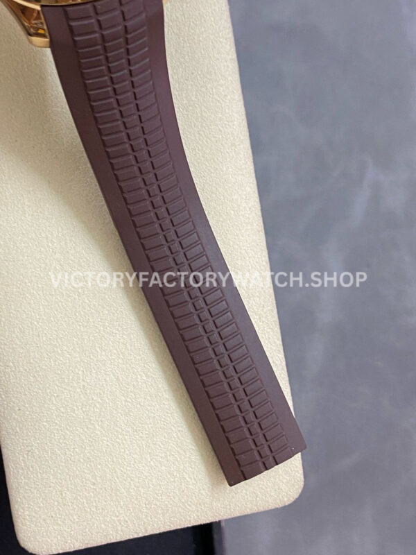 ZF Factory Patek Philippe Aquanaut 5167R-001 40mm Rose Gold Brown Rubber Strap Arabic Numerals Brown Dial