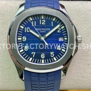 ZF Factory Patek Philippe Aquanaut 5168G blue dial blue rubber strap