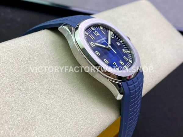 ZF Factory Patek Philippe Aquanaut 5168G-001 42mm White Gold Blue Rubber Strap Arabic Numerals Blue Dial