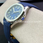ZF Factory Patek Philippe Aquanaut 5168G-001 42mm White Gold Blue Rubber Strap Arabic Numerals Blue Dial