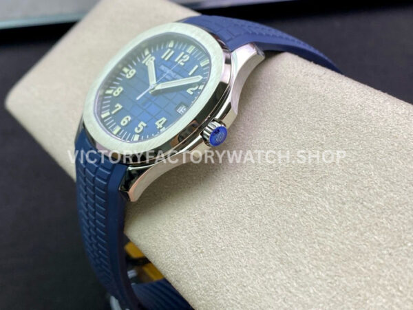 ZF Factory Patek Philippe Aquanaut 5168G-001 42mm White Gold Blue Rubber Strap Arabic Numerals Blue Dial