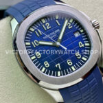 ZF Factory Patek Philippe Aquanaut 5168G-001 42mm White Gold Blue Rubber Strap Arabic Numerals Blue Dial