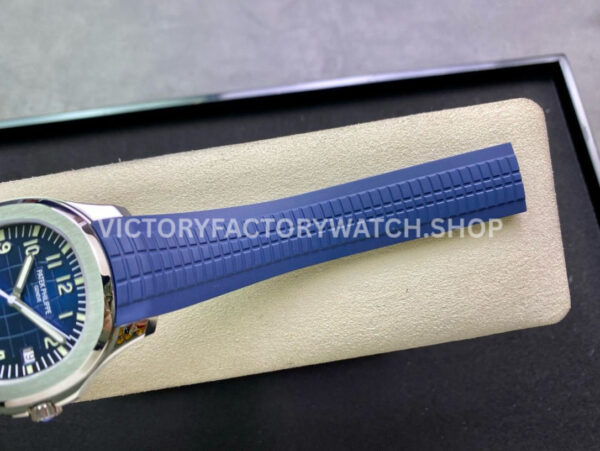 ZF Factory Patek Philippe Aquanaut 5168G-001 42mm White Gold Blue Rubber Strap Arabic Numerals Blue Dial