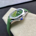 ZF Factory Patek Philippe Aquanaut 5168G-010 42mm White Gold Green Rubber Strap Arabic Numerals Green Dial