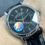 ZF Factory Patek Philippe Calatrava 5153G-001 38mm White Gold Leather Strap Black Dial