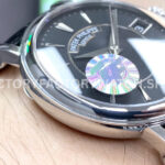 ZF Factory Patek Philippe Calatrava 5153G-001 38mm White Gold Leather Strap Black Dial