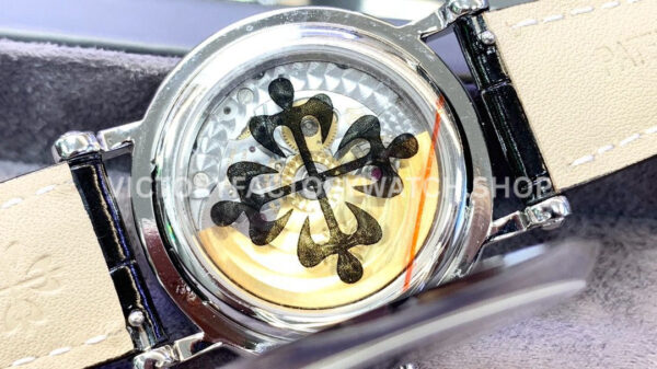 ZF Factory Patek Philippe Calatrava 5153G-001 38mm White Gold Leather Strap Black Dial