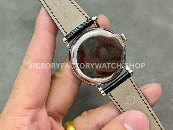 ZF Factory Patek Philippe Calatrava 5153G-010 38mm White Gold Leather Strap Silver Dial (4) ZF Factory Patek Philippe Calatrava 5153G-010 38mm White Gold Leather Strap Silver Dial
