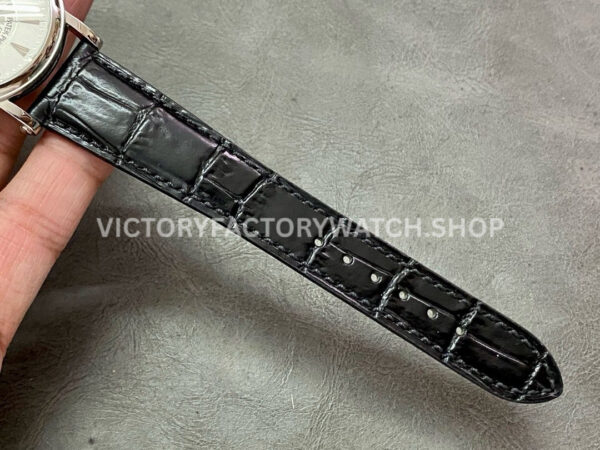 ZF Factory Patek Philippe Calatrava 5153G-010 38mm White Gold Leather Strap Silver Dial (6) ZF Factory Patek Philippe Calatrava 5153G-010 38mm White Gold Leather Strap Silver Dial