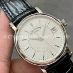ZF Factory Patek Philippe Calatrava 5153G-010 38mm White Gold Leather Strap Silver Dial (8) ZF Factory Patek Philippe Calatrava 5153G-010 38mm White Gold Leather Strap Silver Dial