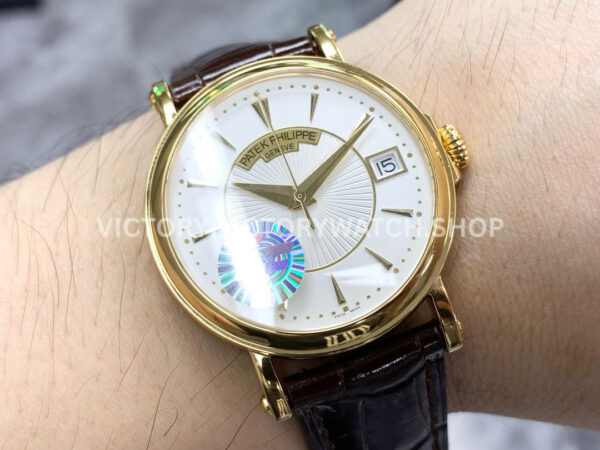 ZF Factory Patek Philippe Calatrava 5153J-001 38mm Yellow Gold Leather Strap Silver Dial