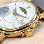 ZF Factory Patek Philippe Calatrava 5153J-001 38mm Yellow Gold Leather Strap Silver Dial