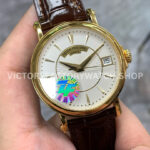 ZF Factory Patek Philippe Calatrava 5153J-001 38mm Yellow Gold Leather Strap Silver Dial