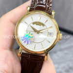 ZF Factory Patek Philippe Calatrava 5153J-001 38mm Yellow Gold Leather Strap Silver Dial