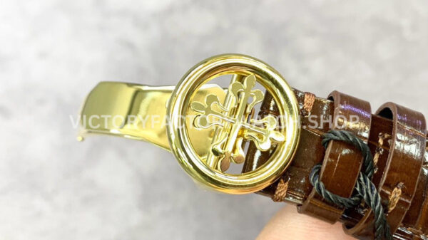 ZF Factory Patek Philippe Calatrava 5153J-001 38mm Yellow Gold Leather Strap Silver Dial