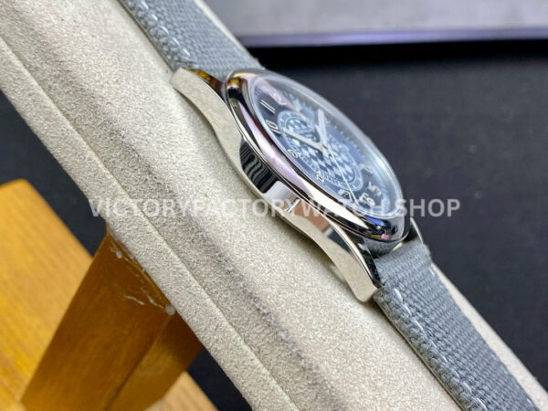 ZF Factory Patek Philippe Calatrava 6007A-001 40mm Steel Canvas Strap Blue Dial