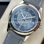 ZF Factory Patek Philippe Calatrava 6007A-001 40mm Steel Canvas Strap Blue Dial