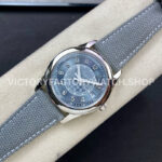 ZF Factory Patek Philippe Calatrava 6007A-001 40mm Steel Canvas Strap Blue Dial