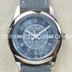 ZF Factory Patek Philippe Calatrava 6007A blue dial steel canvas strap