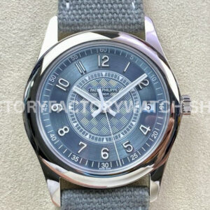 ZF Factory Patek Philippe Calatrava 6007A blue dial steel canvas strap