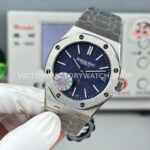 ZF Factory Audemars Piguet Royal Oak Jumbo 16202BC.OO.1240BC.02 Extra Thin 39mm White Gold Grainy Effect Blue Dial
