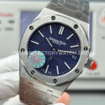 ZF Factory Audemars Piguet Royal Oak Jumbo 16202BC.OO.1240BC.02 Extra Thin 39mm White Gold Grainy Effect Blue Dial