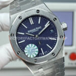 ZF Factory Audemars Piguet Royal Oak Jumbo 16202BC.OO.1240BC.02 Extra Thin 39mm White Gold Grainy Effect Blue Dial