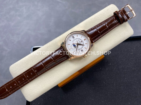 ZM Factory Patek Philippe Perpetual Calendar 5050J 40mm Rose Gold Leather Strap White Dial (5) ZM Factory Patek Philippe Perpetual Calendar 5050J 40mm Rose Gold Leather Strap White Dial