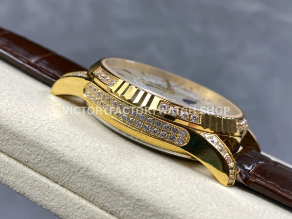 ZM Factory Patek Philippe Perpetual Calendar 5050J 40mm Yellow Gold Leather Strap White Dial