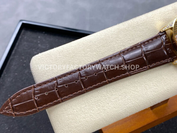 ZM Factory Patek Philippe Perpetual Calendar 5050J 40mm Yellow Gold Leather Strap White Dial