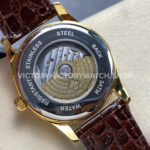 ZM Factory Patek Philippe Perpetual Calendar 5050J 40mm Yellow Gold Leather Strap White Dial