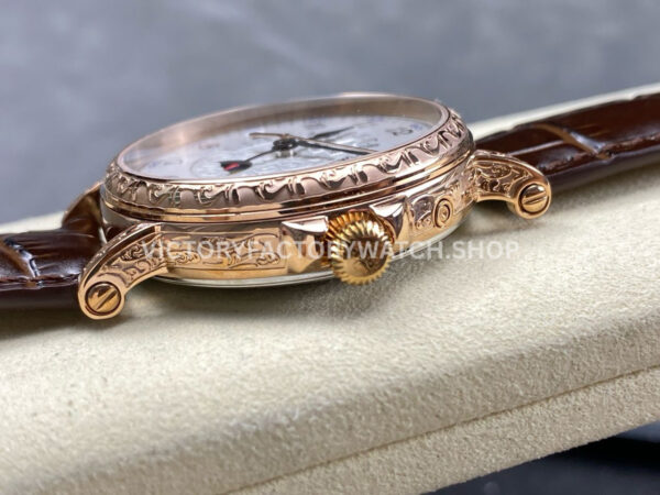 ZM Factory Patek Philippe Perpetual Calendar 5159 38mm Engraving Rose Gold Leather Strap White Dial (1) ZM Factory Patek Philippe Perpetual Calendar 5159 38mm Engraving Rose Gold Leather Strap White Dial
