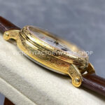 ZM Factory Patek Philippe Perpetual Calendar 5159 38mm Engraving Yellow Gold Leather Strap White Dial