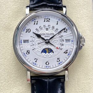 ZM Factory Patek Philippe 5159G 012 steel white dial leather strap