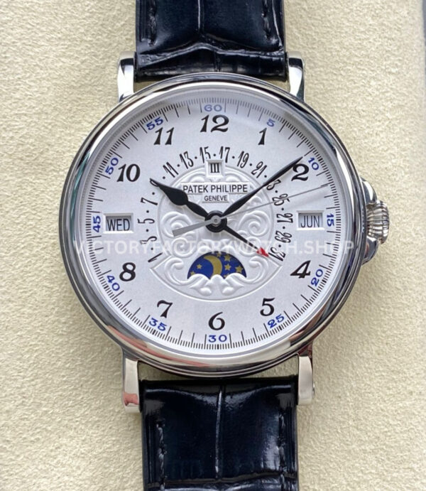 ZM Factory Patek Philippe 5159G 012 steel white dial leather strap