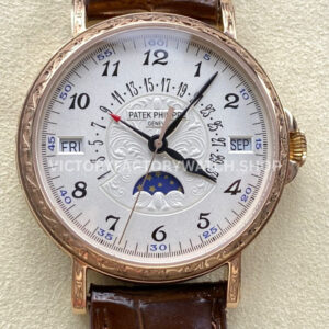 ZM Factory Patek Philippe 5159G engraving rose gold white dial
