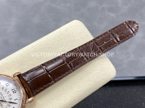 ZM Factory Patek Philippe Perpetual Calendar 5159G 38mm Engraving Rose Gold Leather Strap White Dia (8) ZM Factory Patek Philippe Perpetual Calendar 5159G 38mm Engraving Rose Gold Leather Strap White Dial