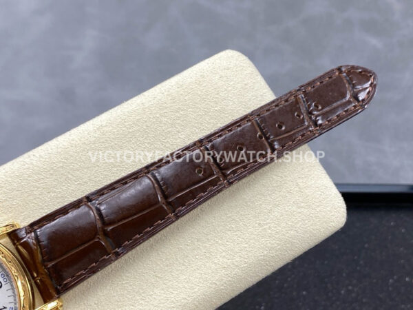 ZM Factory Patek Philippe Perpetual Calendar 5159G 38mm Engraving Yellow Gold Leather Strap White (6) ZM Factory Patek Philippe Perpetual Calendar 5159G 38mm Engraving Yellow Gold Leather Strap White Dial