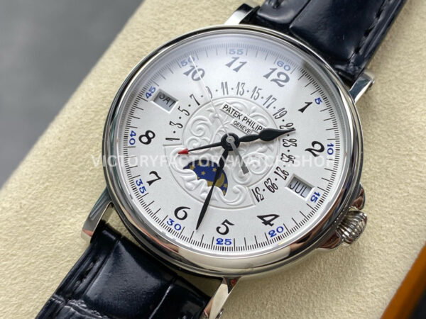 ZM Factory Patek Philippe Perpetual Calendar 5159G 38mm Steel Leather Strap White Dial (1) ZM Factory Patek Philippe Perpetual Calendar 5159G 38mm Steel Leather Strap White Dial