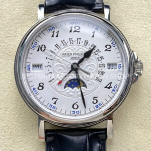ZM Factory Patek Philippe 5159G white dial steel leather strap