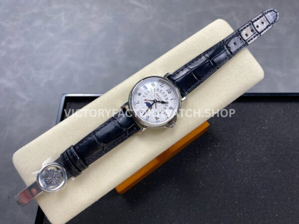 ZM Factory Patek Philippe Perpetual Calendar 5159G 38mm Steel Leather Strap White Dial (9) ZM Factory Patek Philippe Perpetual Calendar 5159G 38mm Steel Leather Strap White Dial