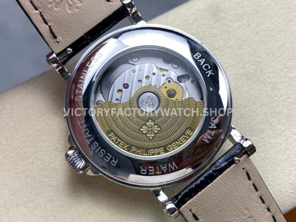ZM Factory Patek Philippe Perpetual Calendar 5160500G–001 38mm Engraving Steel Leather Strap Whi (7) ZM Factory Patek Philippe Perpetual Calendar 5160/500G–001 38mm Engraving Steel Leather Strap White Dial