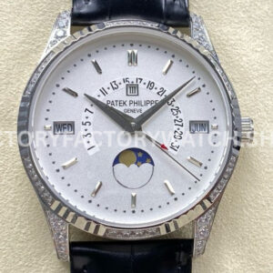ZM Factory Patek Philippe 5496P white dial perpetual calendar leather strap
