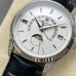 ZM Factory Patek Philippe Perpetual Calendar 5496P-001 40mm Steel Leather Strap White Dial