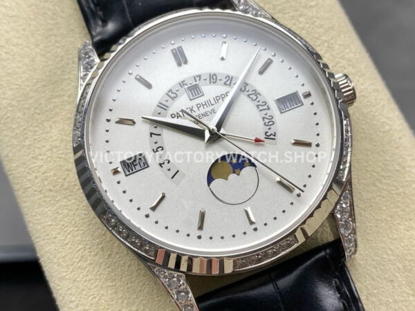 ZM Factory Patek Philippe Perpetual Calendar 5496P-001 40mm Steel Leather Strap White Dial