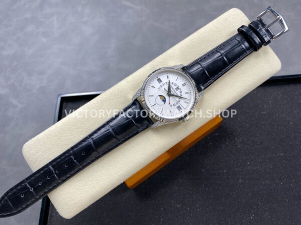 ZM Factory Patek Philippe Perpetual Calendar 5496P-001 40mm Steel Leather Strap White Dial