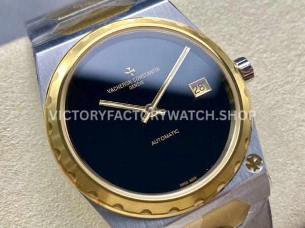 8+ Factory Vacheron Constantin Historiques 44018-37mm Half Yellow Gold Black Dial