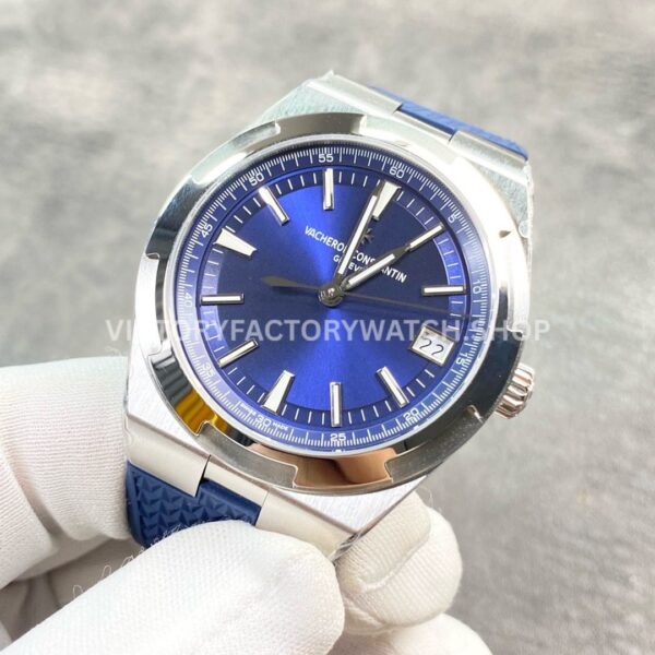 8F Factory Vacheron Constantin Overseas 4500V/110A-B128 41mm Blue Rubber Strap Blue Dial